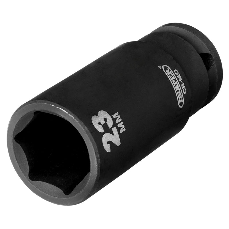 Draper Hi-TORQ® Deep Impact Socket, 1/2" Sq. Dr., 23mm