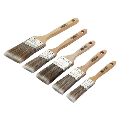Wood Handle Paint Brush Set (5 Piece)