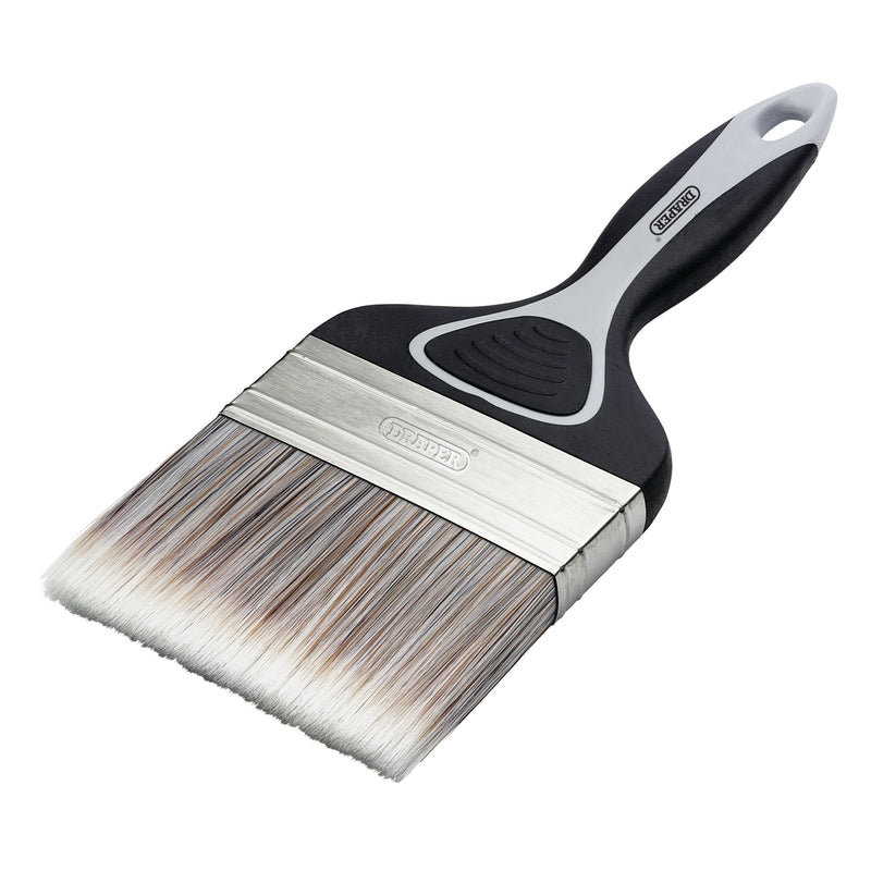Flat Paint Brush with Soft Grip, 100mm