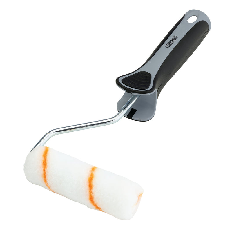 Medium Pile Polyester Paint Roller with Soft Grip Handle, 4"/100mm