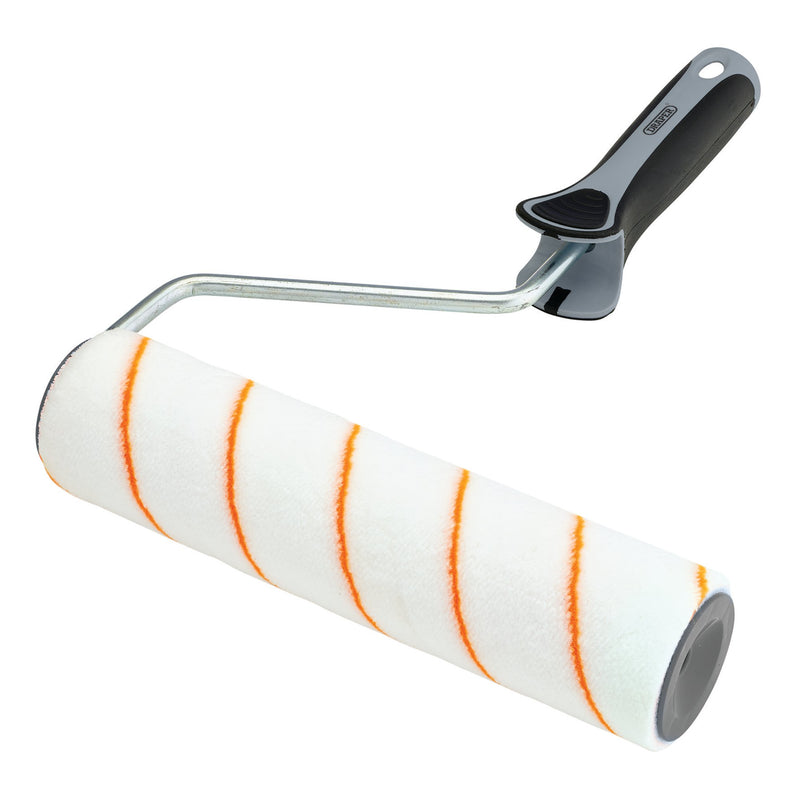 Short Pile Polyester Paint Roller with Soft Grip Handle, 9"/230mm