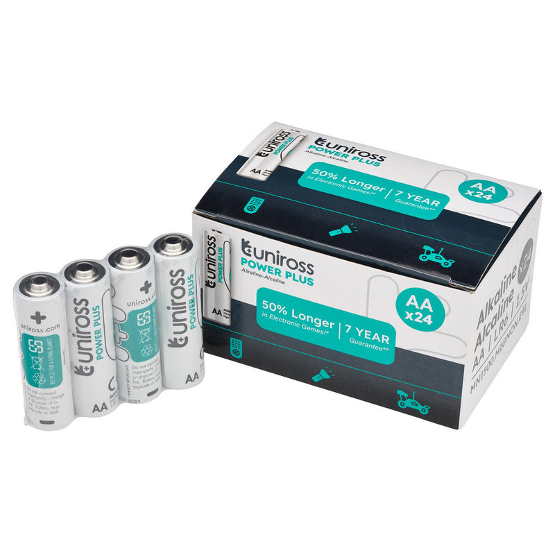 Uniross LR6 AA Power Plus Alkaline Batteries (Pack of 24)