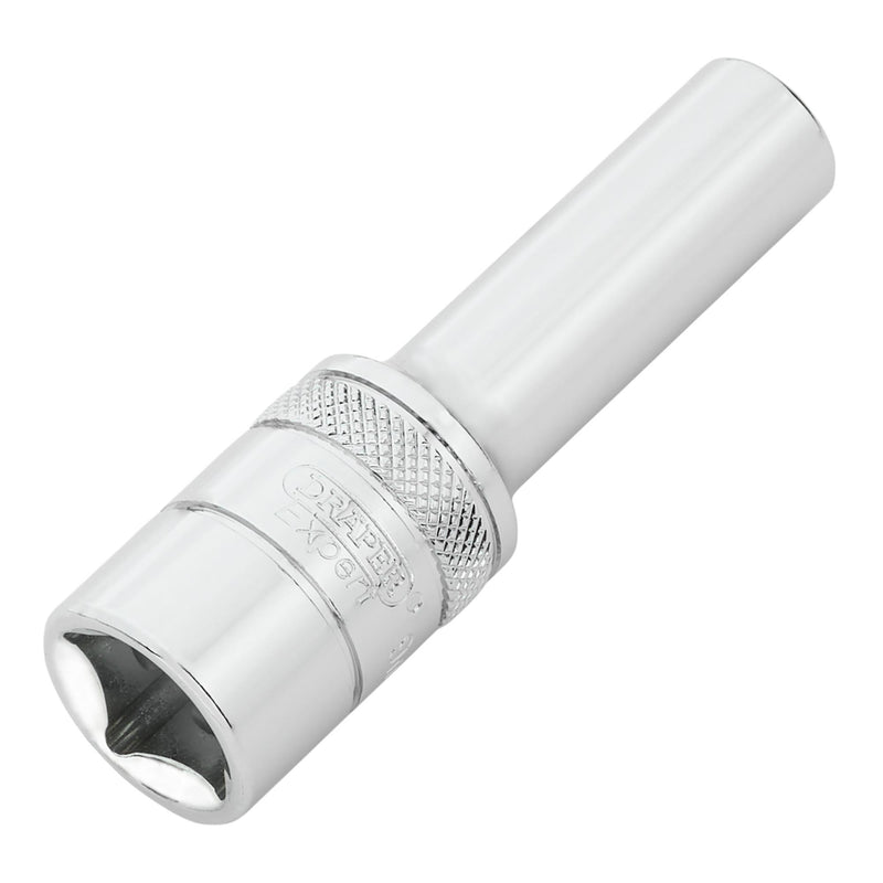 Draper Expert Metric Deep Socket, 1/2" Sq. Dr.,Polished Chrome, 9mm
