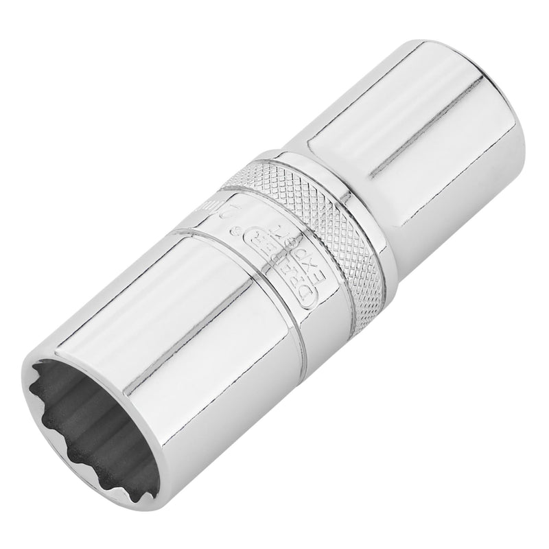 Draper Expert Metric Deep Socket, 1/2" Sq. Dr., Polished Chrome, 21mm