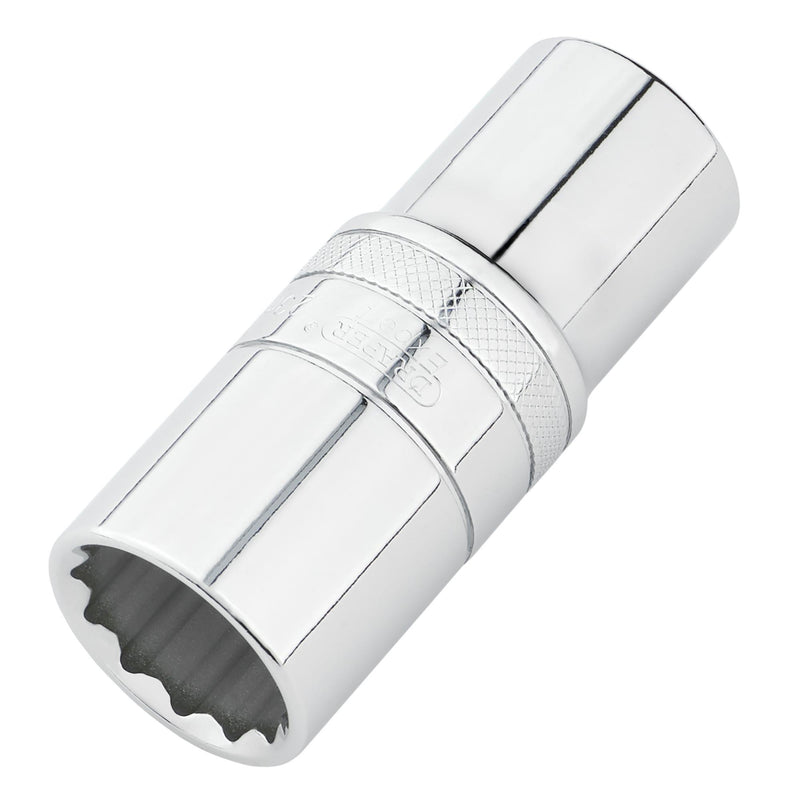 Draper Expert Metric Deep Socket, 1/2" Sq. Dr., Polished Chrome, 23mm