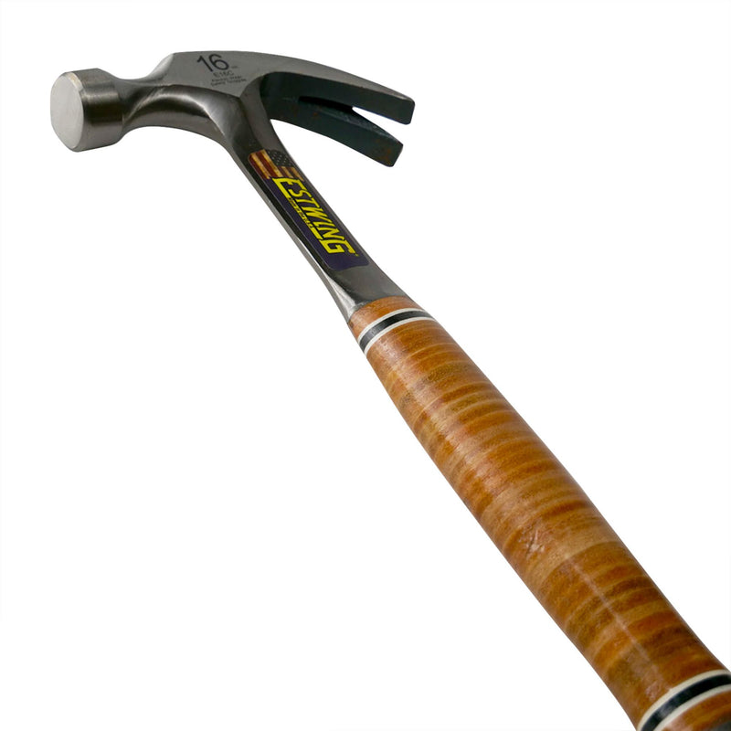 Estwing E16C Curved Claw Hammer with Leather Grip, 16oz/448g