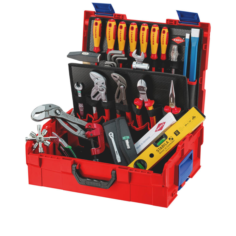 KNIPEX 00 21 19 LB S L-BOXX® Plumbing Tool Kit, 52 Parts, 357mm