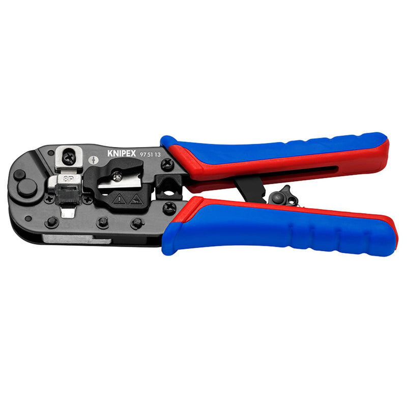 KNIPEX 97 51 13 SB Crimping Pliers for RJ45 Western Plugs, 190mm