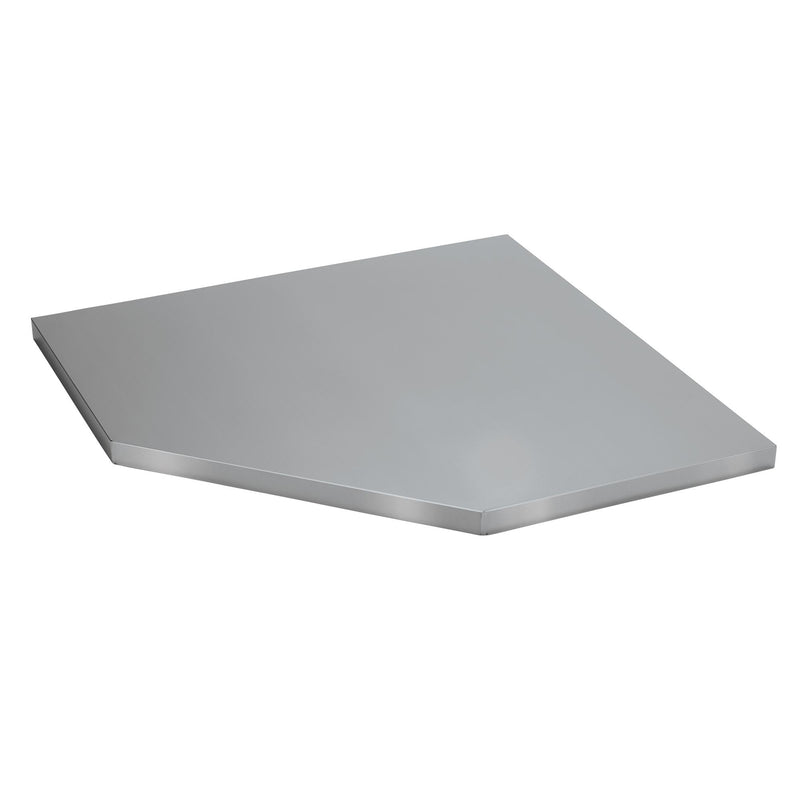 BUNKER Modular Stainless Steel Worktop for Corner Cabinet, 865mm