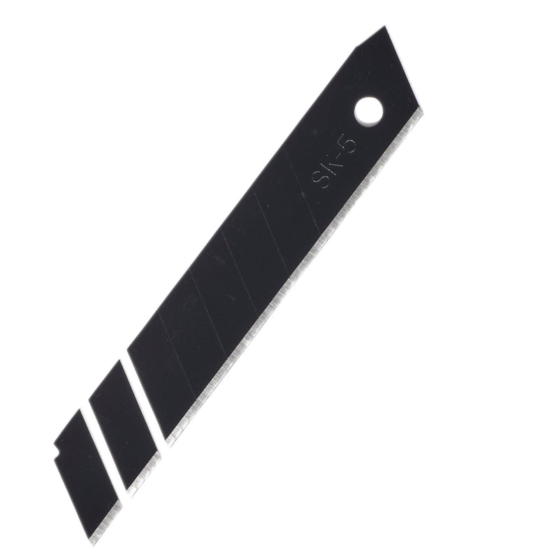Snap-Off Segment Knife Blades, 18mm, Black (Pack of 10)
