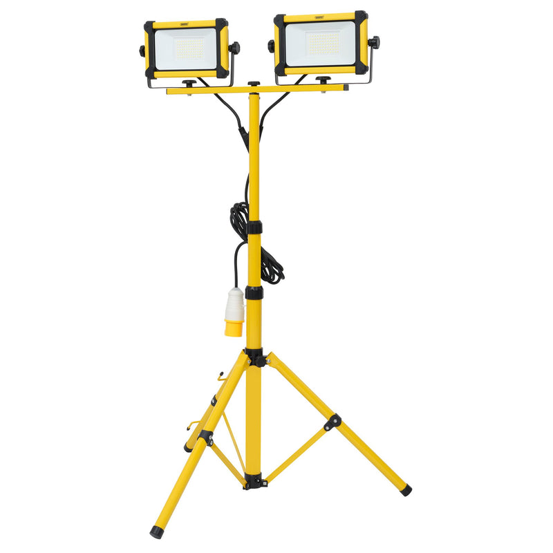 110V SMD LED Tripod Site Light, 2 x 50W, 12,000 Lumens