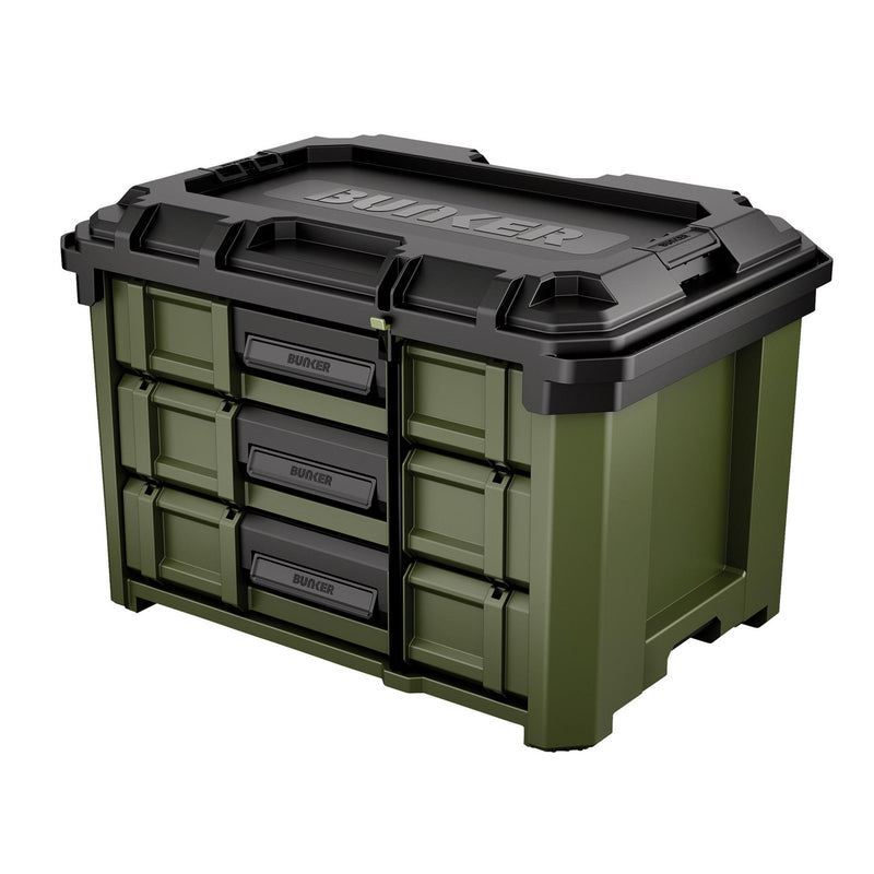 BUNKER Load-Up Stacking 3 Drawer Tool Box, 570mm
