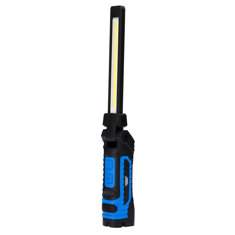 Draper Expert SMD/COB LED USB Rechargeable Flex Slim Worklight with Charging Station, 5W, 1,000 Lumens, USB-C Cable Supplied