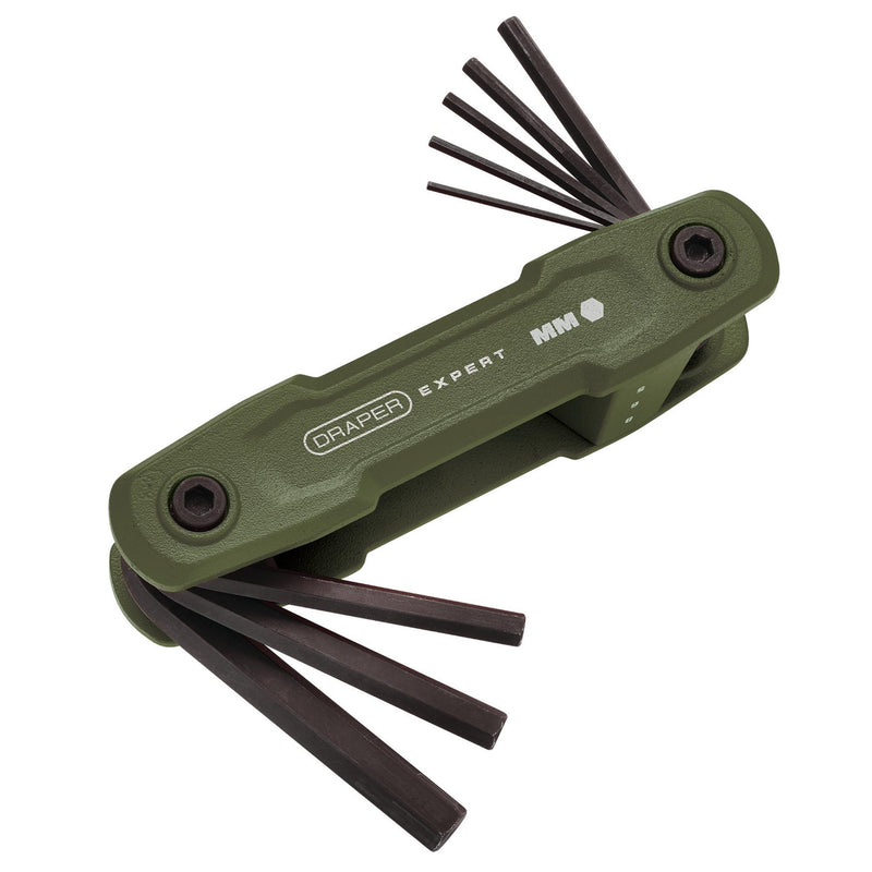 Draper Expert Metric Folding Hex Key Set (8 Piece)
