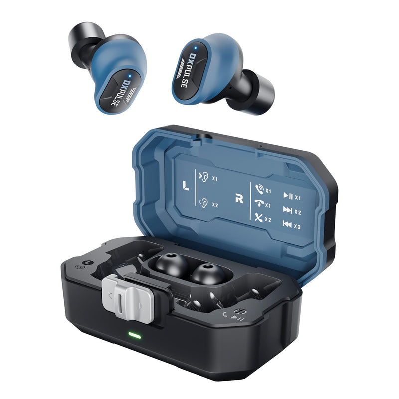 DXPULSE Noise Isolating Earbuds with Charging Case