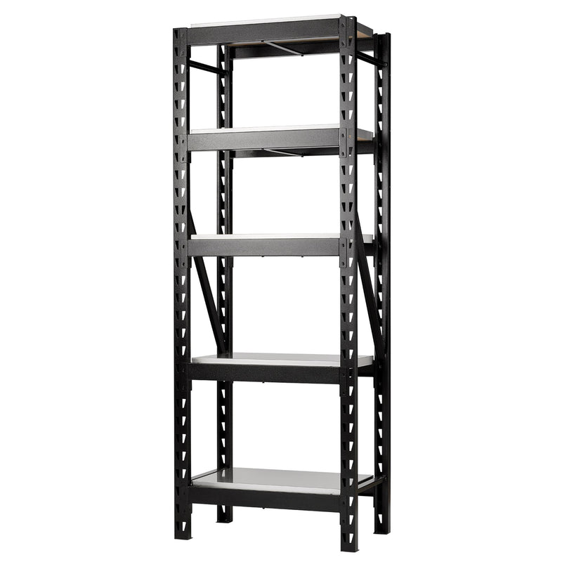 BUNKER 22 Piece Modular 5 Tier Racking with Stainless Steel Shelving, 750mm