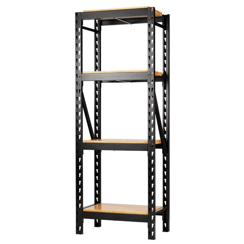 BUNKER 21 Piece Modular 4 Tier Racking with Hardwood Shelving, 750mm