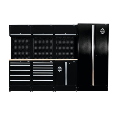 BUNKER 15 Piece Modular Storage Combo with Worktop, 2955mm