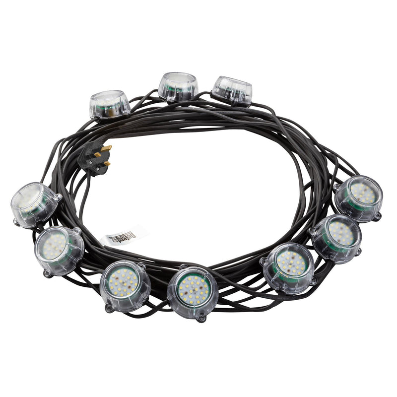 Defender E89353 230V 50W Heavy Duty LED Encapsulated Festoon String Lights, 22m