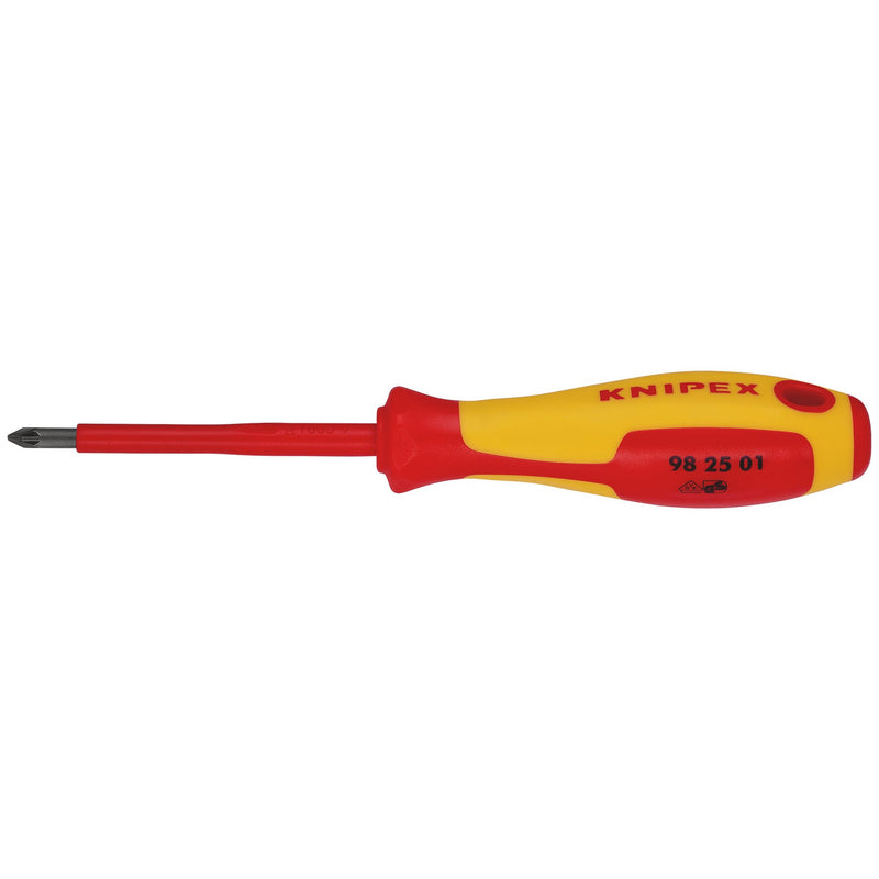 KNIPEX 98 25 01 VDE Insulated Pozidriv® Screwdriver, PZ1 x 80mm