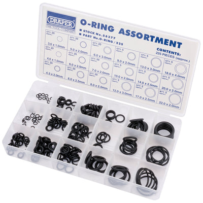 Draper O-Ring Assortment (225 Piece) - DR-56377 - Draper - Trade Counter Direct
