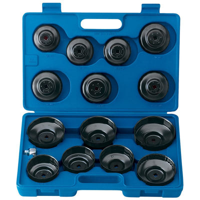 Draper OFCS/SET15B Oil Filter Cup Socket Set, 3/8" Sq. Dr. (15 piece) - (40105) - DR-40105 - Draper - Trade Counter Direct