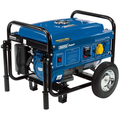 Draper PG253W Petrol Generator with Wheels, 2000W - (16066) - DR-16066 - Draper - Trade Counter Direct