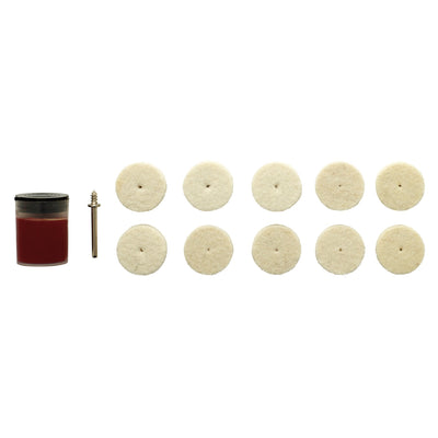 Draper Polishing Wheels Set for D20 Engraver/Grinder (12 Piece) - DR-08958 - Draper - Trade Counter Direct