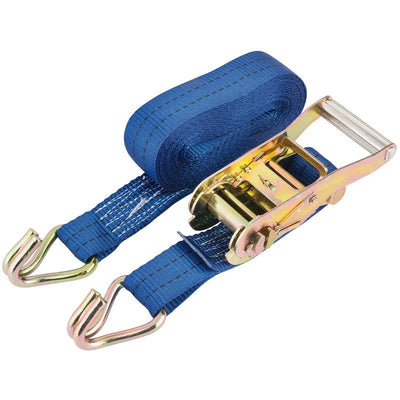 Draper RTDS/6M075T/HB Heavy Duty Ratcheting Tie Down Straps, 6m x 38mm, 750kg - (16263) - DR-16263 - Draper - Trade Counter Direct