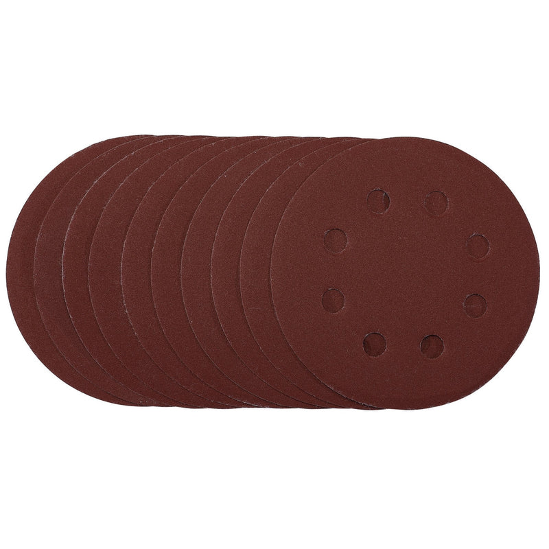 Draper Sanding Discs, 115mm, 240 Grit, Hook & Loop (Pack of 10) - DR-53501 - Draper - Trade Counter Direct
