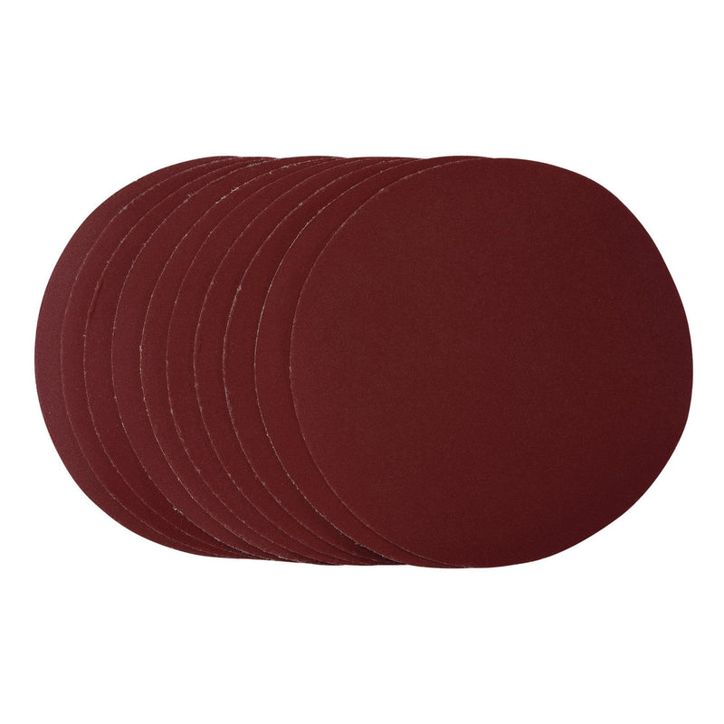 Draper Sanding Discs, 180mm, Hook & Loop, 320 Grit, (Pack of 10) - DR-56371 - Draper - Trade Counter Direct