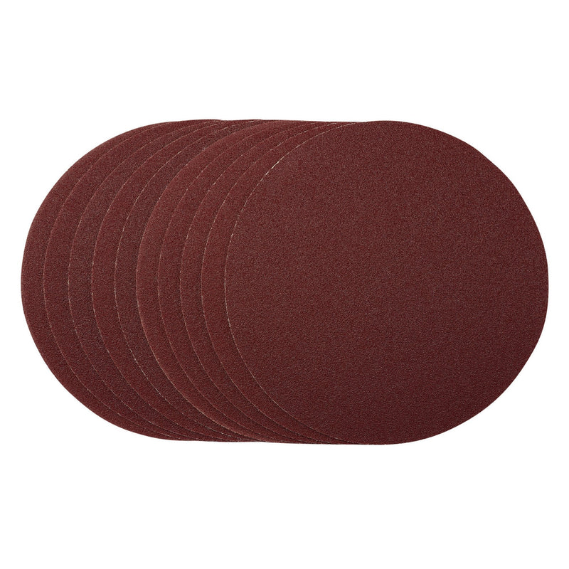 Draper Sanding Discs, 180mm, Hook & Loop, 80 Grit, (Pack of 10) - DR-55204 - Draper - Trade Counter Direct
