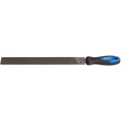 Draper Soft Grip Engineers Hand File and Handle, 300mm - DR-00008 - Draper - Trade Counter Direct