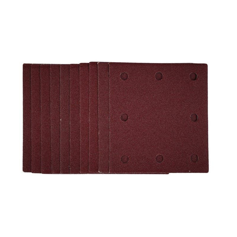 Draper SSA1 1/4 Sanding Sheets with Hook and Loop, 115 x 105mm, 80 Grit (Pack of 10) - (52390) - DR-52390 - Draper - Trade Counter Direct