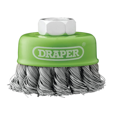 Draper Stainless-Steel Twist-Knot Wire Cup Brush - DR-08053 - Draper - Trade Counter Direct