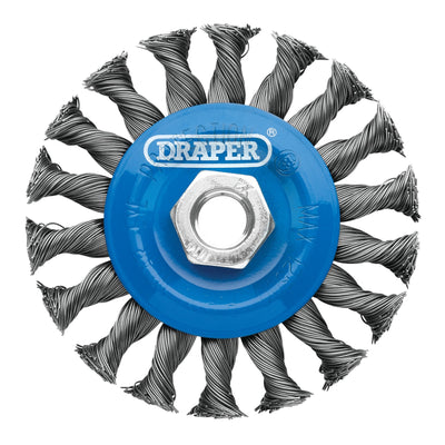 Draper Steel Twist-Knot Flat Wire Wheel Brush - DR-08055 - Draper - Trade Counter Direct