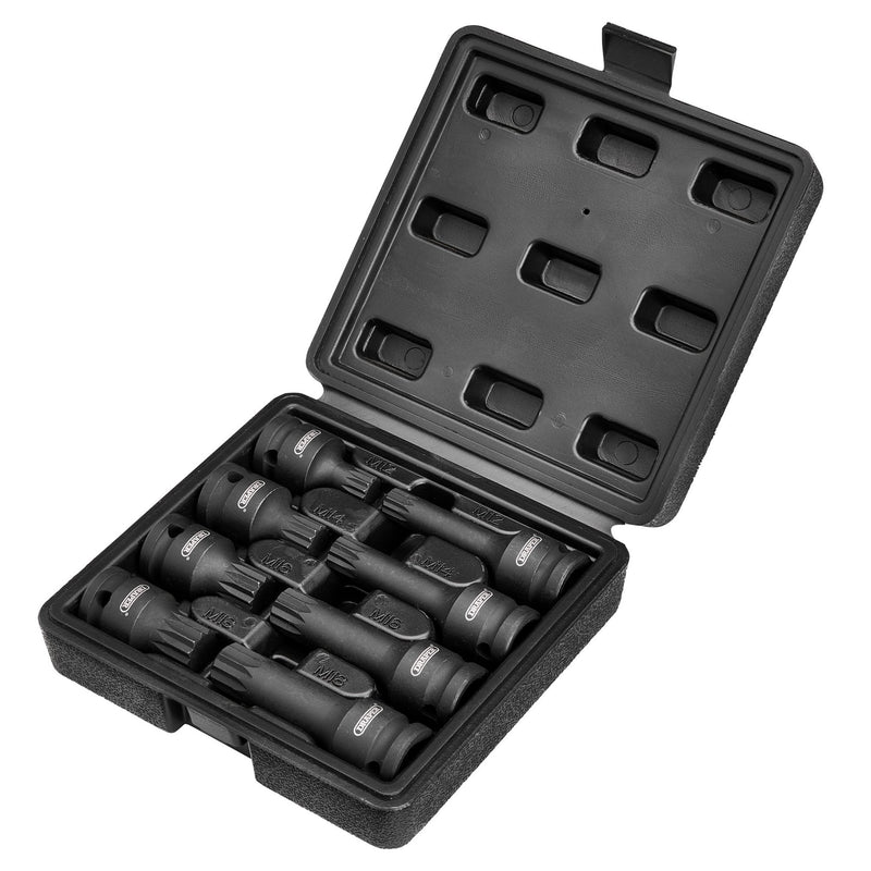 Draper Tamper Proof Impact Spline Set, 1/2" Sq. Dr. (8 Piece) - DR-49460 - Draper - Trade Counter Direct