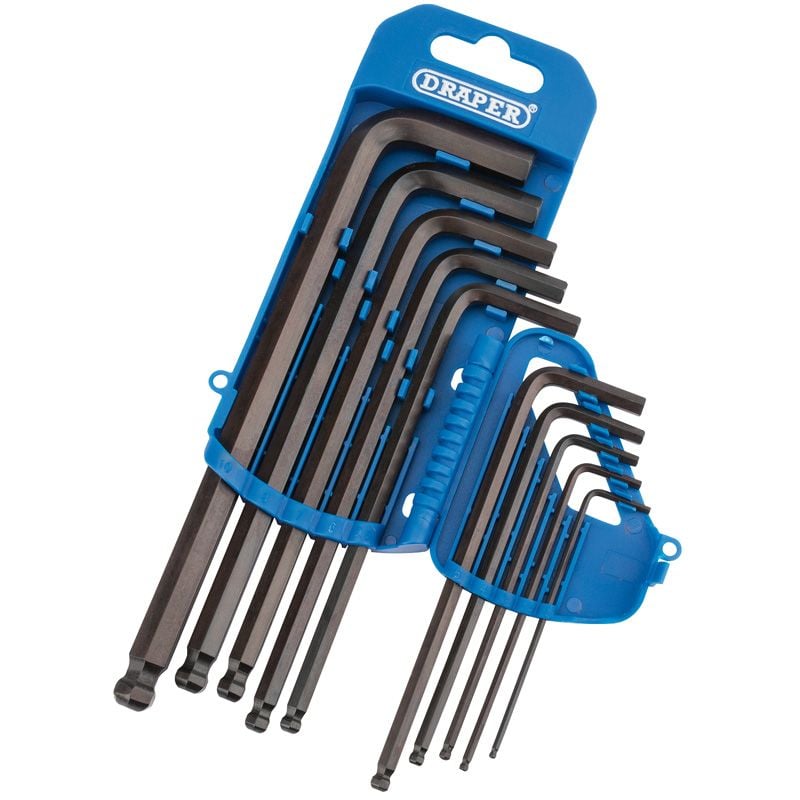 Draper TBP10M/B Metric Hexagon and Ball End Hexagon Key Set (10 Piece) - (33694) - DR-33694 - Draper - Trade Counter Direct