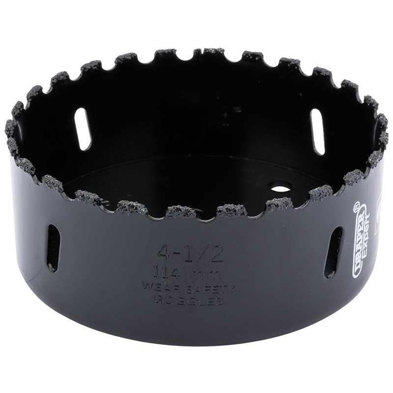 Draper TCGHSP Tungsten Carbide Grit Hole Saw, 114mm - (34969) - DR-34969 - Draper - Trade Counter Direct