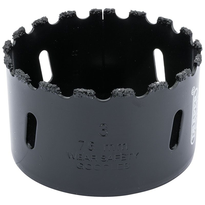 Draper TCGHSP Tungsten Carbide Grit Hole Saw, 76mm - (34953) - DR-34953 - Draper - Trade Counter Direct