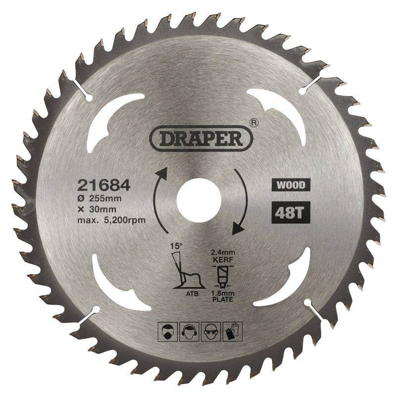 Draper TCT Circular Saw Blade for Wood - DR-21684 - Draper - Trade Counter Direct