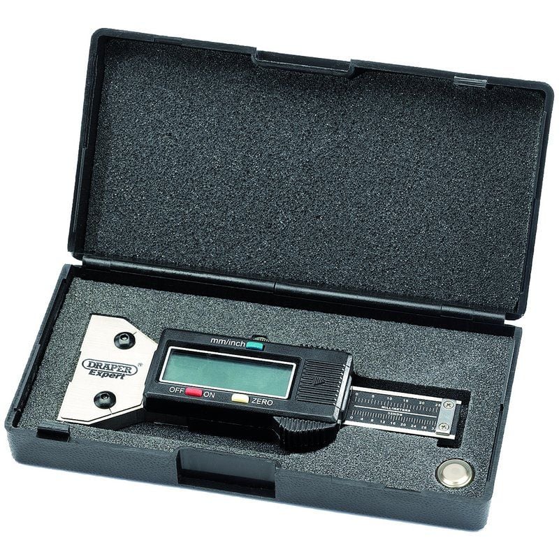 Draper TG2 Digital Tyre Tread Depth Gauge with Stainless Steel Body - (39591) - DR-39591 - Draper - Trade Counter Direct