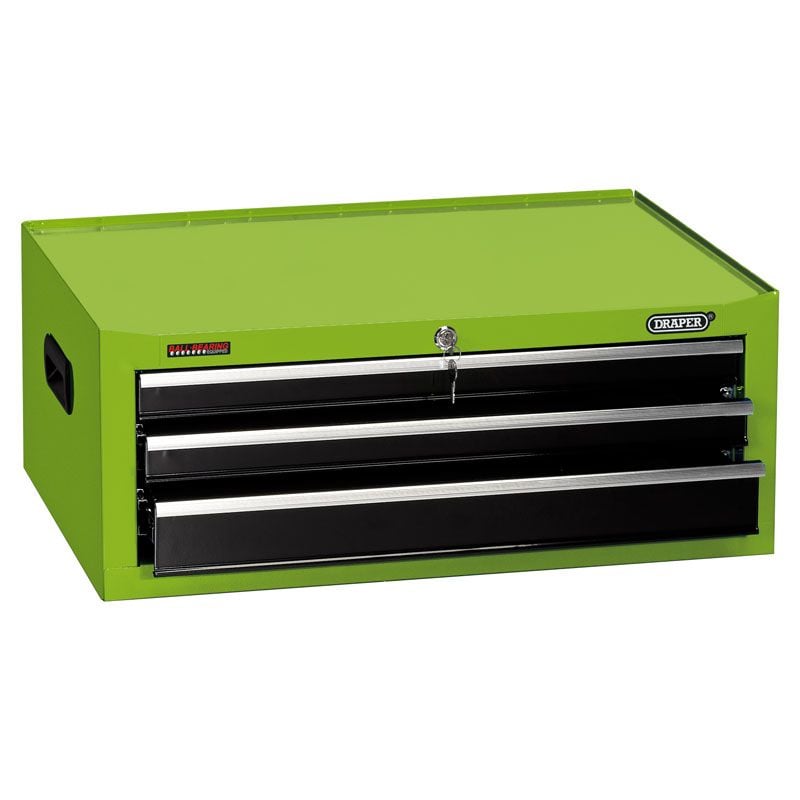 Draper TIC3D/G Intermediate Tool Chest, 3 Drawer, 26", Green - (35742) - DR-35742 - Draper - Trade Counter Direct