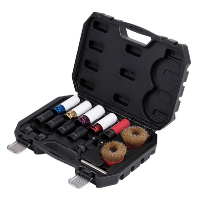 Draper Wheel Nut Socket and Nut and Bolt Extractor Set, 1/2" Sq. Dr., 6-Point (16 Piece) - DR-31815 - Draper - Trade Counter Direct