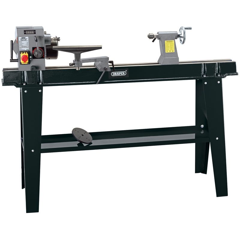 Draper WTL1100 Variable Speed Wood Lathe with Digital Display, 750W - (60990) - DR-60990 - Draper - Trade Counter Direct