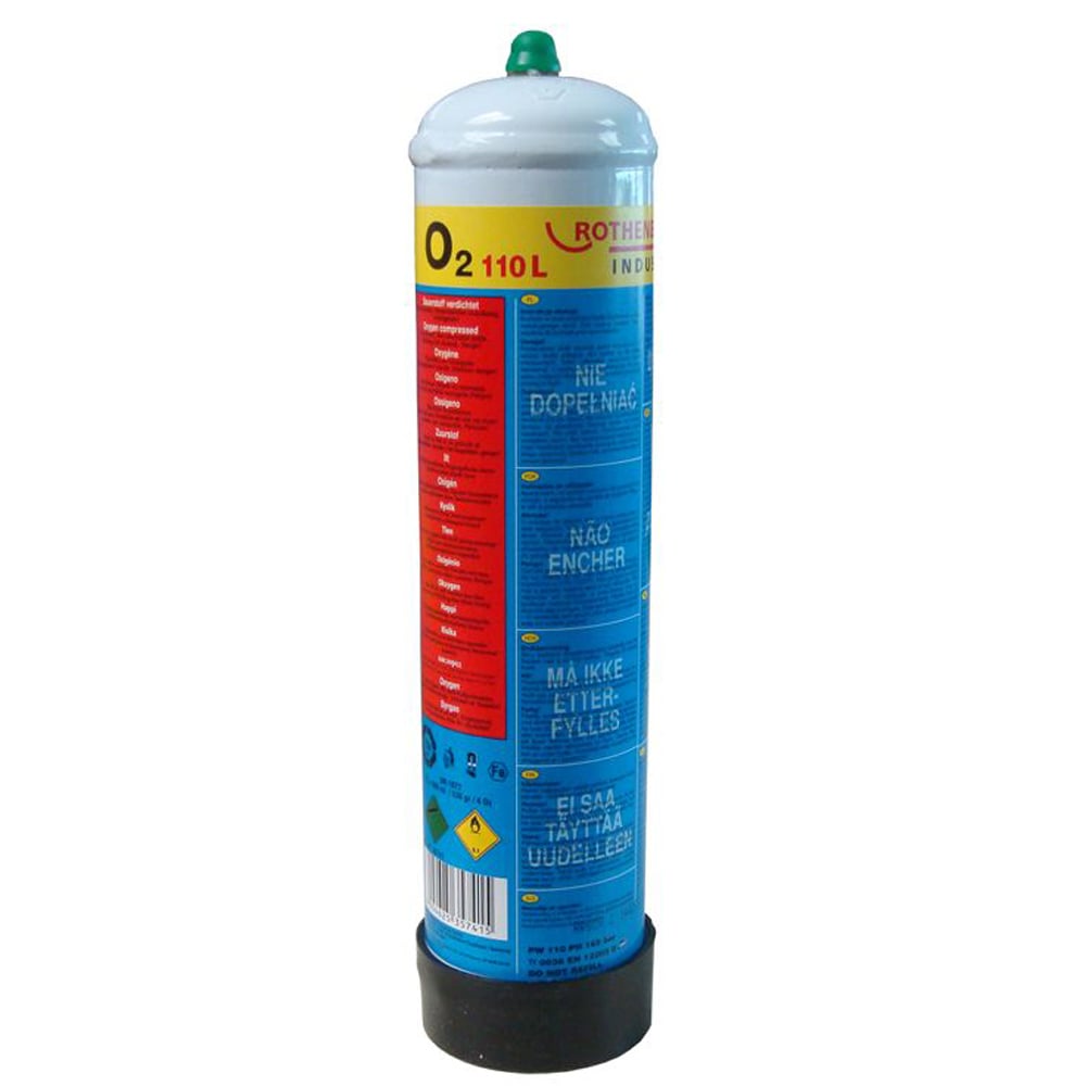 Rothenberger 3.5741 Oxygen Gas Cylinder Singles - Oxygen Refill