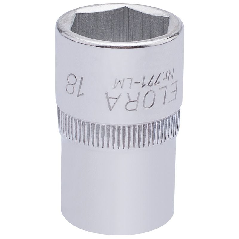 Elora 771 - LM 18 Hexagon Socket, 1/2" Sq. Dr., 18mm - (15307) - DR-15307 - Draper - Trade Counter Direct
