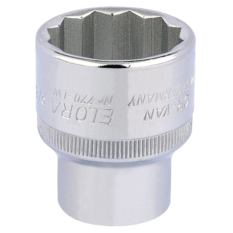 Elora Whitworth Bi-Hexagon Socket, 1/2" Sq. Dr. - DR-24872 - Elora - Trade Counter Direct