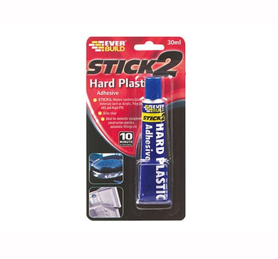 Everbuild Stick 2 Hard Plastic Adhesive 30ml - 30ml - EVBS2HARD - Everbuild - Trade Counter Direct