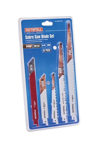 Faithfull - 15 Piece Reciprocating Saw Blade Set - XMS23RECIP15 - XMS23RECIP15 - Faithfull - Trade Counter Direct